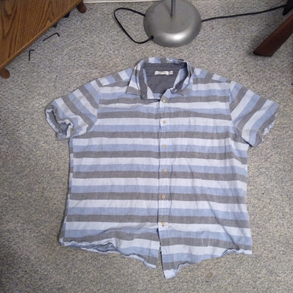 Vintage Nautica Short Sleeve Button Up